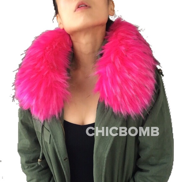 Celebrity Style Faux Fur Parka Jacket - Picture 2 of 8